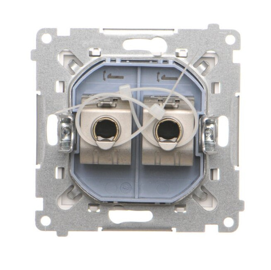 Gniazdo komputerowe podwójne ekranowane RJ45 kat. 6 Simon 55