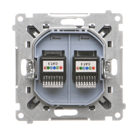 Gniazdo telefoniczne podwójne RJ12 Simon 55