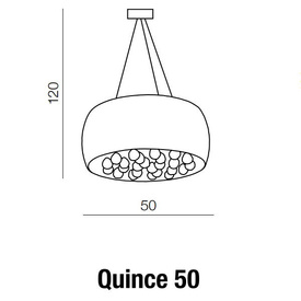 Lampa wisząca Quince 50 biała AZ0702
