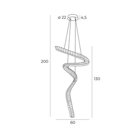 Lampa wisząca CHARME KRYSZTAŁOWA  MAXlight LED