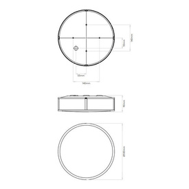 PLAFON DO ŁAZIENKI MASHIKO ROUND BRĄZ 300 7986