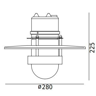 Lampa zewnętrzna sufitowa Bergen Norlys art 271 czarny