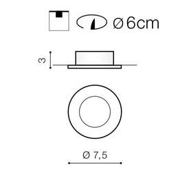 Wpust sufitowy IP54 IVO 1 AZ1717 Azzardo
