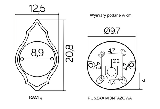Kinkiet zewnętrzny KULE CLASSIC K 3012/1/K 200 SU-MA 