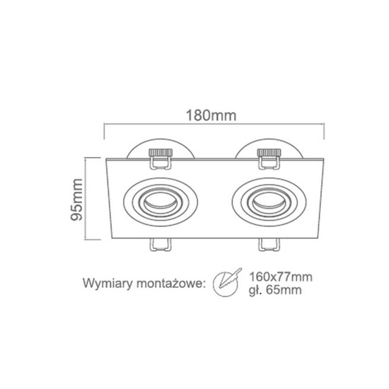 Oprawa do wbudowania Fasto II Bianco OPEN DESIGN HIGHLIGHTS