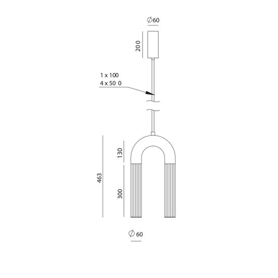 Lampa wisząca IMAN C1322/NEG Aromas 