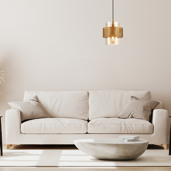 Lampa wisząca Vinoti PND-22132-1S-GD-AMB Italux 