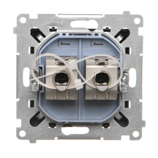 Gniazdo komputerowe podwójne ekranowane RJ45 kat. 6 Simon 55