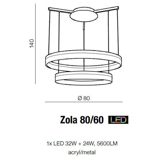 Lampa Azzardo ZOLA 80/60 White AZ1295