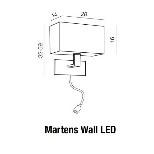 Kinkiet Martens do czytania Azzardo