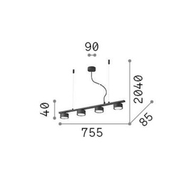 LAMPA WISZĄCA Minor linear sp4 235455 IDEAL LUX