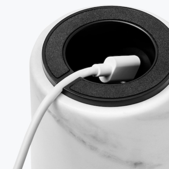 KIZU LAMPA STOJĄCA bezprzewodowa biały Marmur New Works