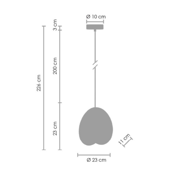 Lampa wisząca PILLS S biała 23 cm