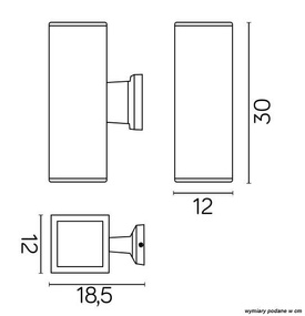 Kinkiet zewnętrzny Suma Adela 8001 BL