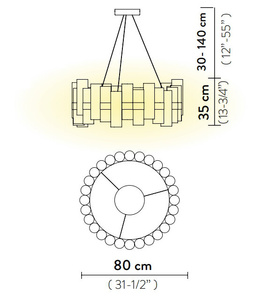 Lampa wisząca La Lollo L gold Slamp 