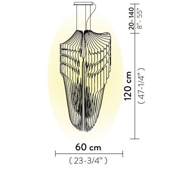 Lampa wisząca Avia biała L Slamp 