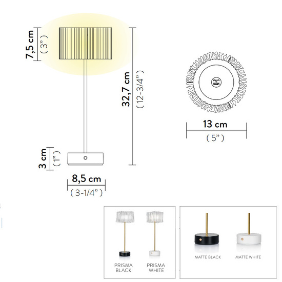 Lampa stołowa Accordéon Battery SLAMP