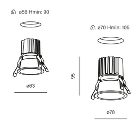 Oprawa HOLLOW LED hermetic wpuszczany AQform