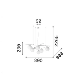 Lampa wisząca Atlas IDEAL LUX