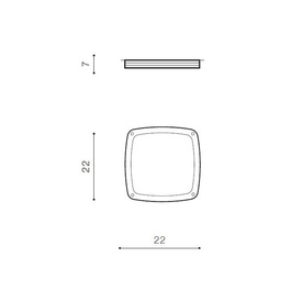 Plafon zewnętrzny Fano LED Grey IP54 Azzardo