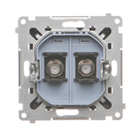 Gniazdo antenowe typu „F” podwójne Simon 55