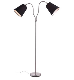 Lampa stojąca MODENA Floor 2L Steel/Black