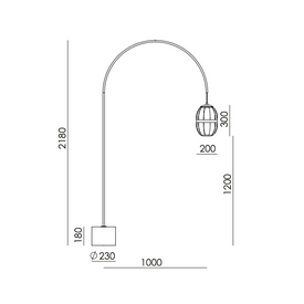 Lampa podłogowa PULL P1249/NEG/NEG Aromas