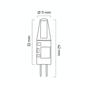 Żarówka LED line® G4 COB 1,5W 2700K 120lm 12V AC/DC 