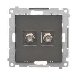 Gniazdo antenowe typu „F” podwójne Simon 55