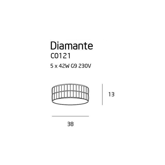 PLAFON DIAMANTE MAŁY C0121 MAXLIGHT