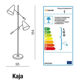 Kierunkowa biała lampa podłogowa Kaja Azzardo