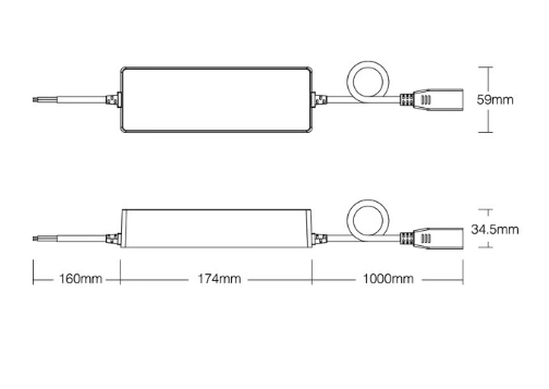  Kontroler MONO 220VDC 400W do taśm LED HV MiBoxer (HF1-P400V220)