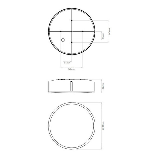 PLAFON DO ŁAZIENKI MASHIKO ROUND BRĄZ 300 7986