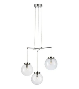 Lampa wisząca SICILY Pendant 3L Chrome/Clear
