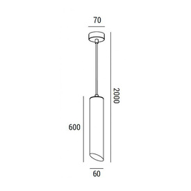 Oprawa wisząca Cut 600 Zaho Lighting