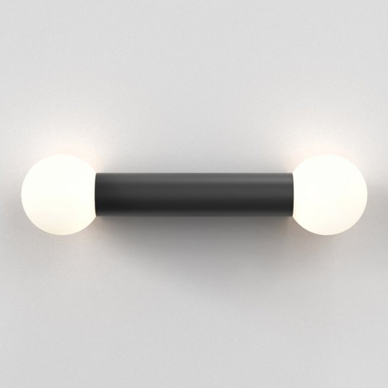 KINKIET Ortona IP44 Twin Matowoczarny