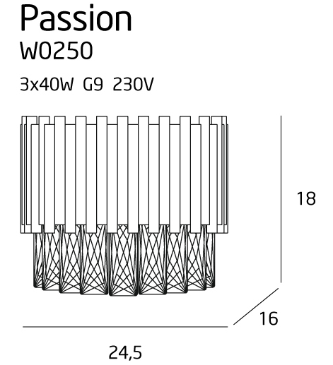 KINKIET PASSION W0250 MAXLIGHT