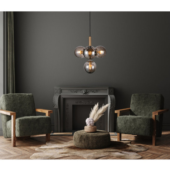 Lampa wisząca Ravena PND-2324-4B BRO+SG Italux