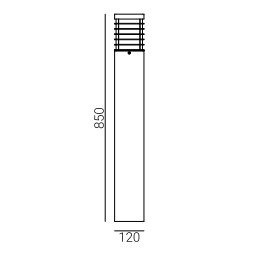Słupek ogrodowy drewno malowane Halmstad Norlys art. 1410 czarny