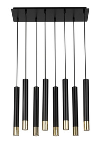 SOPEL GRAND 8 czarny/złoty lampa wisząca 33398