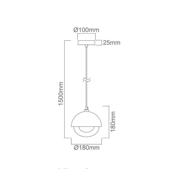 Lampa wisząca Bao I Cromo IP44 Orlicki Design 