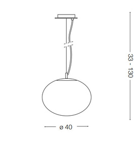 LAMPA WISZĄCA CANDY SP1 D40 086736 IDEAL LUX