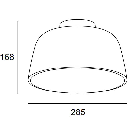 Plafon Miso czarno / biały Leds-C4