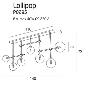 LAMPA WISZĄCA LOLLIPOP P0295 MAXLIGHT
