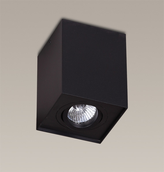 Lampa, spot, oprawa natynkowa Basic Square Black C0071 BK MAXlight