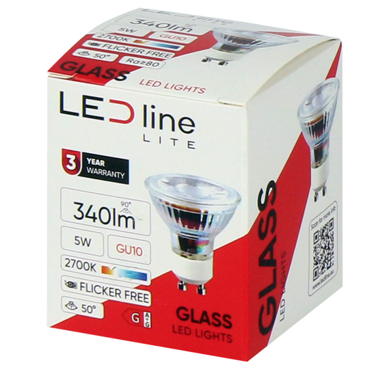 Żarówka LED line® LITE LED GU10 5W 2700K 410lm 220-260V 50°