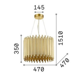 LAMPA WISZĄCA PAN SP5 208817 IDEAL LUX