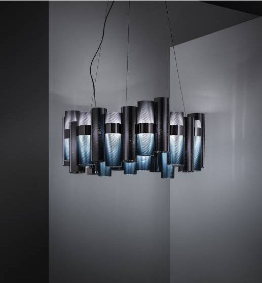 Lampa wisząca La Lollo L czarno niebieski gradient Slamp 