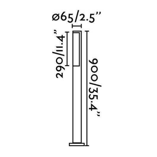 Słupek ogrodowy BERET ciemnoszary 75523