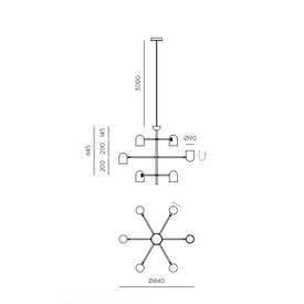 Lampa wisząca PIPE C1293/6 Aromas 